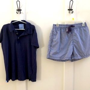 Les Canebiers Boys Polo and Swim Shorts Size Small
